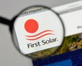 Milan, Italy - August 10, 2017: First Solar logo on the website