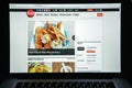 Milan, Italy - August 10, 2017: Foodnetwork website homepage. It