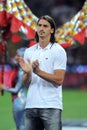 Slatan Ibrahimovic during the award ceremony