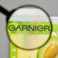 Milan, Italy - August 10, 2017: Garnier logo on the website home