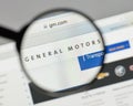 Milan, Italy - August 10, 2017: General Motors logo on the website homepage. Royalty Free Stock Photo