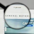 Milan, Italy - August 10, 2017: General Motors logo on the website homepage. Royalty Free Stock Photo