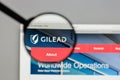 Milan, Italy - August 10, 2017: Gilead Sciences logo on the webs