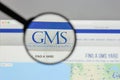 Milan, Italy - August 10, 2017: GMS logo on the website homepage