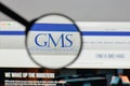 Milan, Italy - August 10, 2017: GMS logo on the website homepage