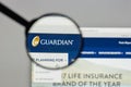 Milan, Italy - August 10, 2017: Guardian Life Ins. Co. of America logo on the website homepage. Royalty Free Stock Photo