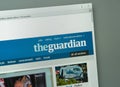 Milan, Italy - August 10, 2017: The Guardian website homepage. T Royalty Free Stock Photo