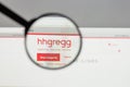 Milan, Italy - August 10, 2017: hhgregg logo on the website home
