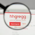 Milan, Italy - August 10, 2017: hhgregg logo on the website home