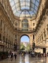 Milan, Italy - August 24, 2022: Interior of the Galleria Vittorio Emanuele II shopping arcade Royalty Free Stock Photo