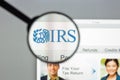 Milan, Italy - August 10, 2017: IRS website homepage. It is the revenue service of the United States federal government. Irs logo