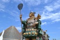 Fornaro - baker character of The Food People statues by Dante Ferretti at the Expo Milano 2015. Royalty Free Stock Photo