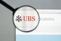Milan, Italy - August 10, 2017: UBS bank website homepage. It is Royalty Free Stock Photo