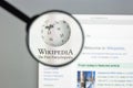 Milan, Italy - August 10, 2017: Wikipedia website homepage. It i Royalty Free Stock Photo