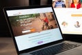 Milan, Italy - August 15, 2018: World Vision NGO website homepage. World Vision logo visible.