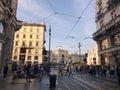 Charming street in the center of Milan city