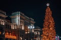 Milan, Italy, 18.12.2023 Christmas atmosphere. Piazza Duomo with New Year and Christmas tree. Albero di Natale with