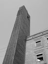 Dogane (Customs) building in Milan, black and white