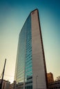 MILAN, ITALY - CIRCA JANUARY 2019: Pirelli skyscraper at Piazza Duca D`Aosta, on the top there is the Jannacci Belvedere