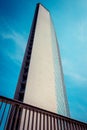 MILAN, ITALY - CIRCA JANUARY 2019: Pirelli skyscraper at Piazza Duca D`Aosta, on the top there is the Jannacci Belvedere