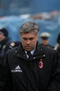 The Milan Coach Carlo Ancelotti before the match