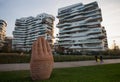 New modern condos of `City Life` business and residential district, `Tre Torri`, Milan, Italy Royalty Free Stock Photo