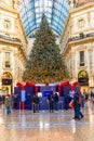 Milan,italy 20 December 2017. Milan square Duomo at Christmas