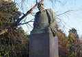 Milan, Italy: 23 December 2019: Statue of Giuseppe Giacosa