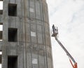 Construction of a new library of trees in the island district. In the architectural redevelopment project Royalty Free Stock Photo