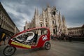 In front of magestic gothic catedral church