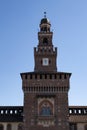 Milan, Italy, Europe, Sforza Castle, Castello Sforzesco, biscione, serpent, signo, emblem, coat of arms, Visconti, noble, nobility Royalty Free Stock Photo