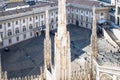 View of Palazzo Reale from Duomo di Milano Royalty Free Stock Photo