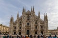 The famous Milan Cathedral (Duomo di Milano) on the Piazza del Duomo in Milan, Italy Royalty Free Stock Photo