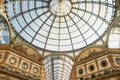 Milan, Italy - February 15, 2023: Interior of the Galleria Victor Emanuele II in Piazza del Duomo Royalty Free Stock Photo