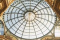 Milan, Italy - February 15, 2023: Interior of the Galleria Victor Emanuele II in Piazza del Duomo Royalty Free Stock Photo