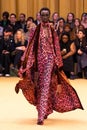 A model walks the runway at the Roberto Cavalli fashion show during the Milan Fashion Week