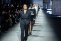 MILAN, ITALY - FEBRUARY 24: Models walk the runway finale at the Tods fashion show during the Milan Fashion Week