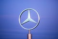 MILAN, ITALY - FEBRUARY, 2020: Official dealership logo of Mercedes-Benz.