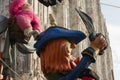 Papier-mache pirate and Minster, Milan