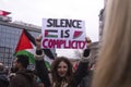 Milan, Italy - February 24, 2024: Pro-Palestine protest march and rally in Milan
