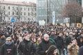 Thousands of activists marching in Milan, Italy