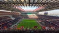 View from inside of Giuseppe Meazza Stadium of Milan also known as San Siro Stadium, in Milan,