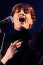 Milan Italy, Florence Welch, singer of Florence and the Machine, performs live at the Forum Assago Royalty Free Stock Photo