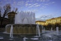 Milan, Italy: the fountain known as Torta degli Sposi Royalty Free Stock Photo