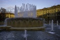 Milan, Italy: the fountain known as Torta degli Sposi Royalty Free Stock Photo