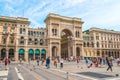 Milan, Italy - 14.08.2018: Galleria Vittorio Emanuele II on Piazza del Duomo, Milan, Italy Royalty Free Stock Photo