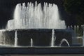 Milan, Italy:  historic fountain in the square of the castle Royalty Free Stock Photo