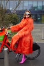 Anna Dello Russo before Etro fashion show, Milan Fashion Week street style