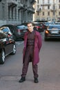 Carlo Sestini before Salvatore Ferragamo fashion show, Milan Fashion Week street style