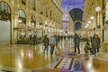 Vittorio Emanuele II Gallery at Night, Milan Royalty Free Stock Photo